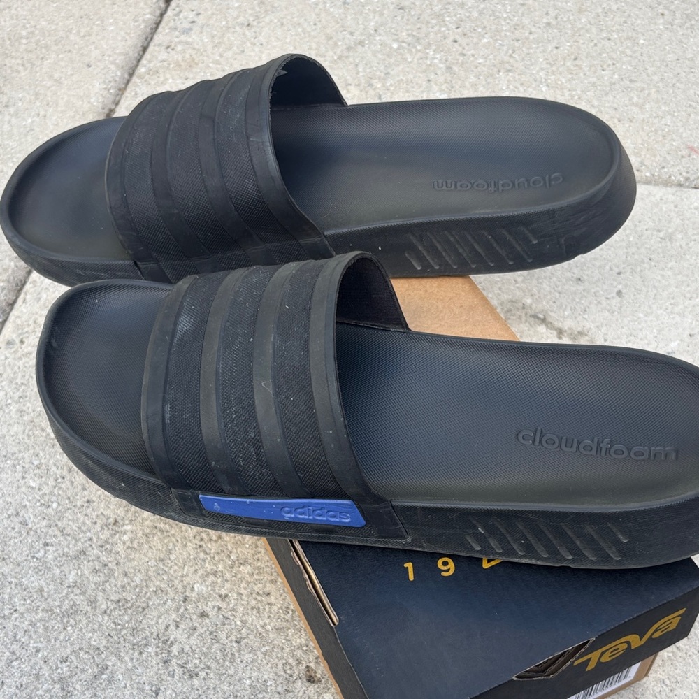 Teva Black Textured Sole Sandals